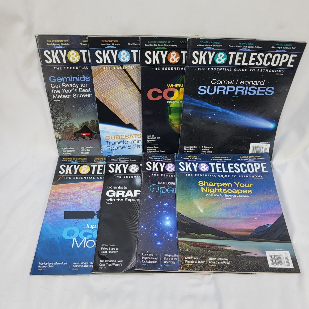 Sky & Telescope Magazine Mix Lot of 8 from 2020 2022 2023 Astronomy Nightscapes